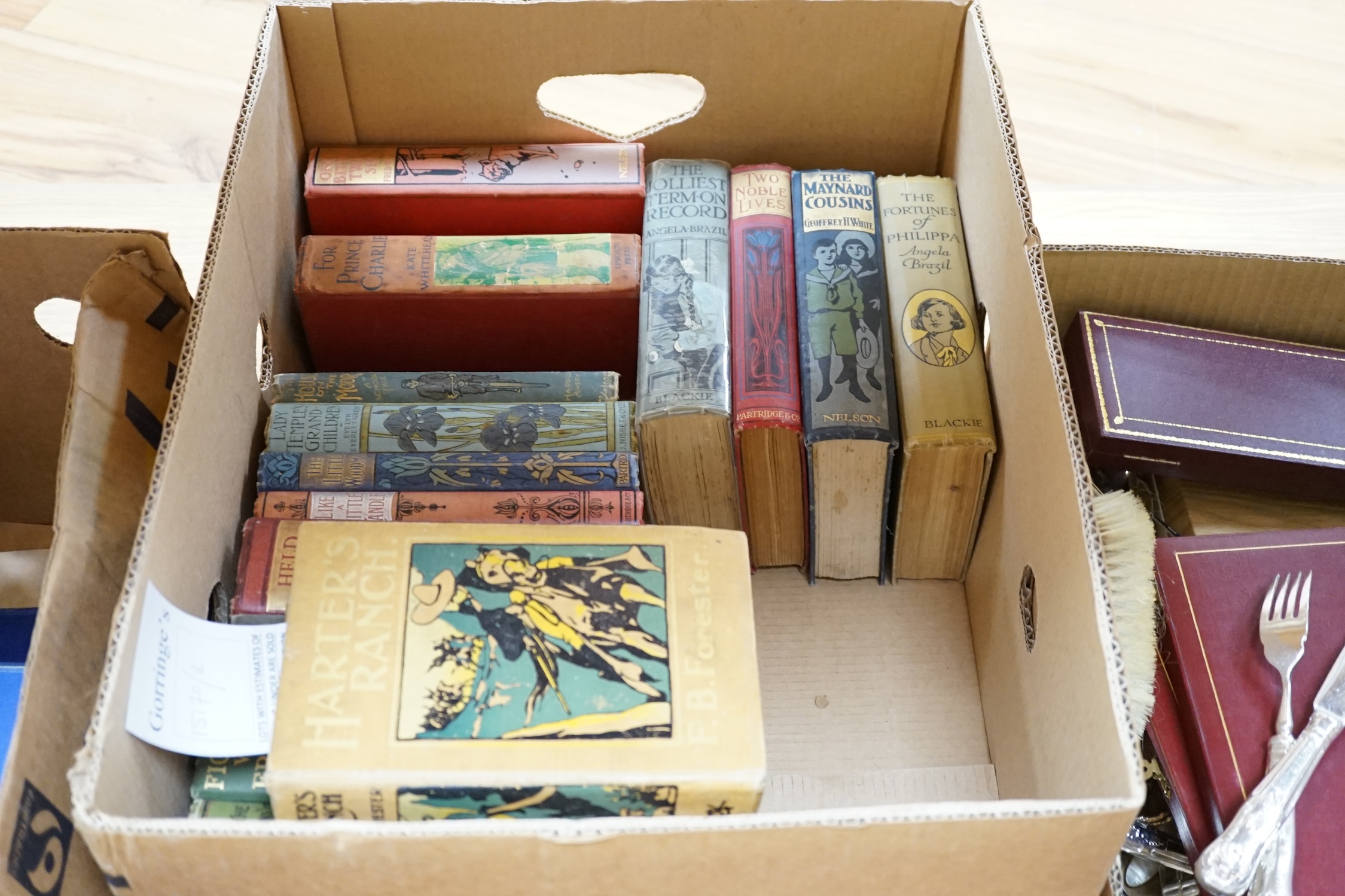 Old Children's books - mostly late 19th and early 20th century; most with illustrations and coloured pictorial cloth bindings; numerous Sunday School and other prizes; include Catherine Sinclair's Holiday House (Ward, Lo
